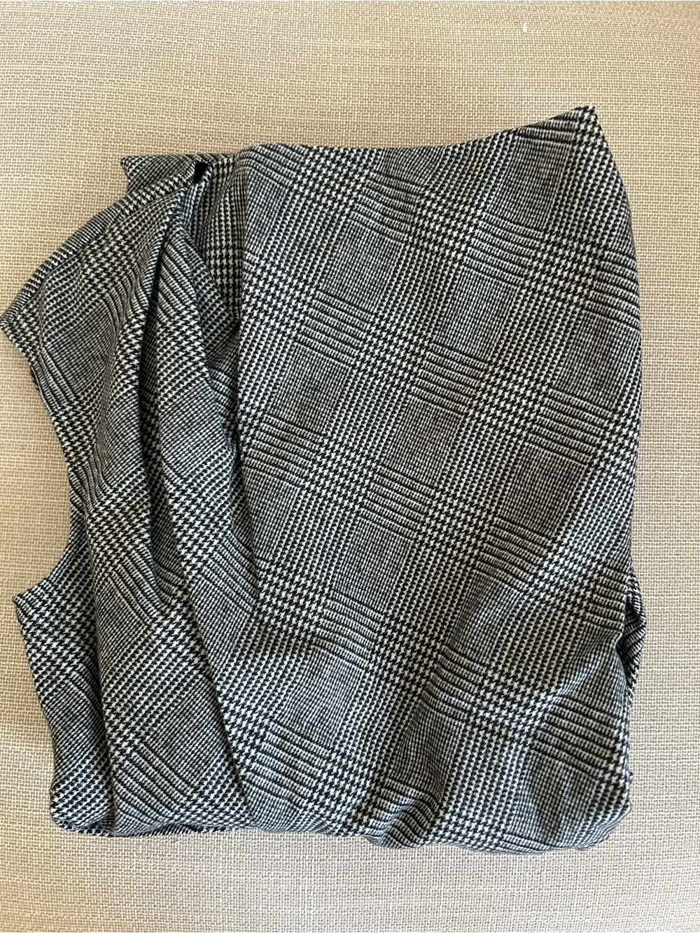 REISS Clara Midi Dress Grey Check Wool-Blend Tailored Classic - Picture 6 of 11